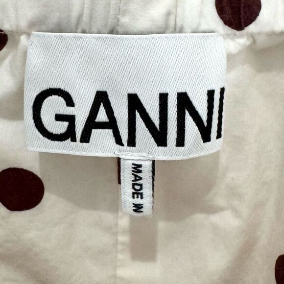 GANNI Polka Dot Puff Sleeve Top - Picture 9 of 11